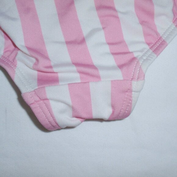 3pc Lands End Mix Match Pink Striped Lemons Bikini Rash Guard Swimsuit Set Sz 14 - Picture 8 of 16